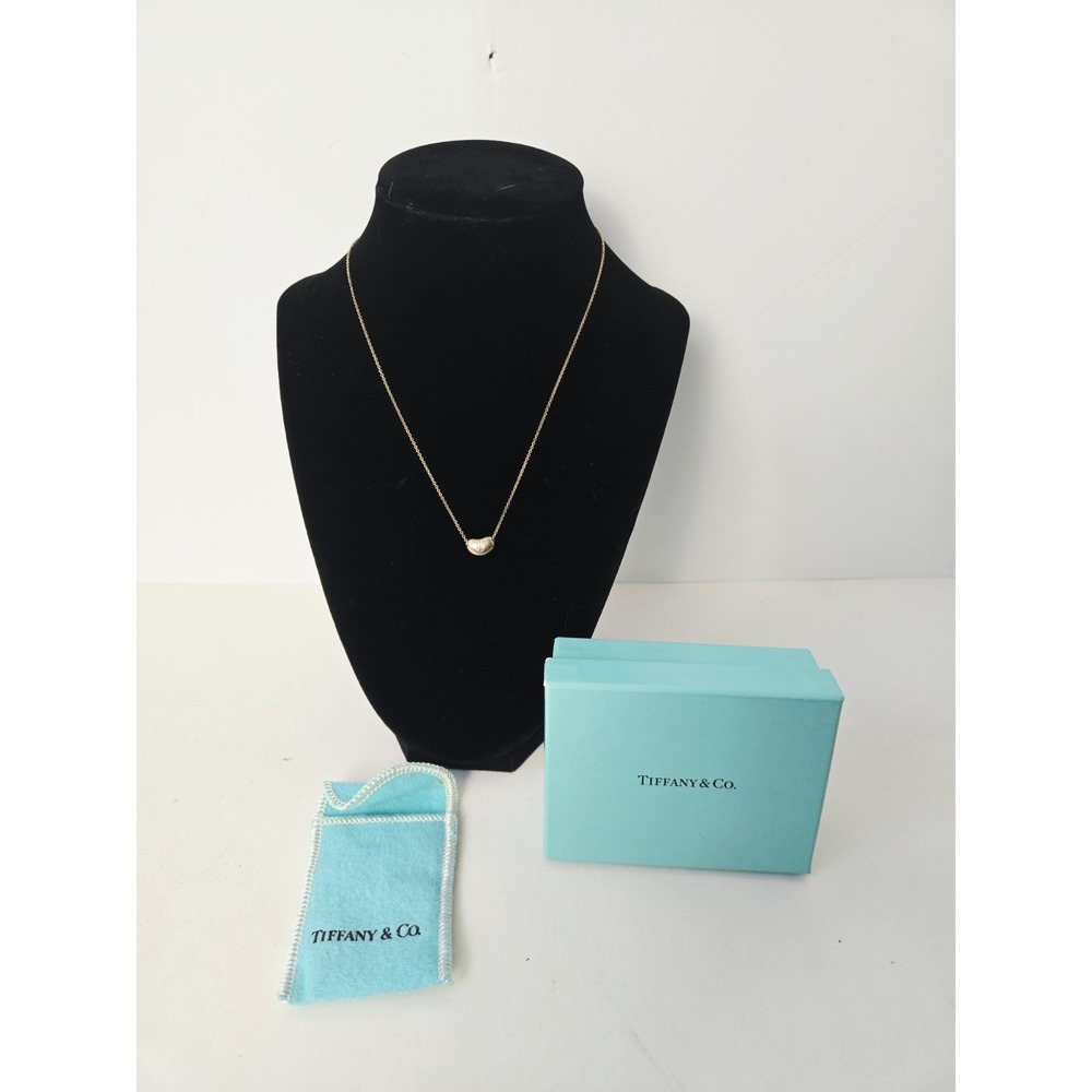 Tiffany & Co Necklace bean pendant 925 Sterling Peretti